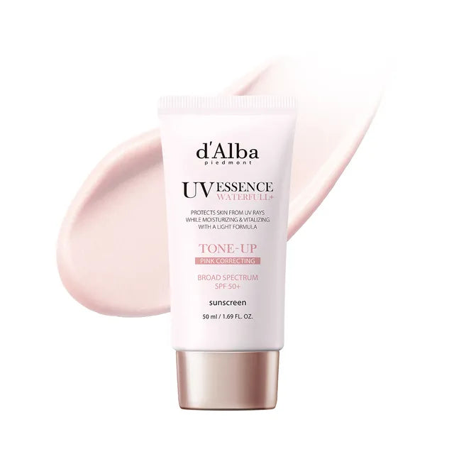 d'Alba - Waterfull Pink Correcting Tone-Up Sunscreen - Crème solaire correctrice